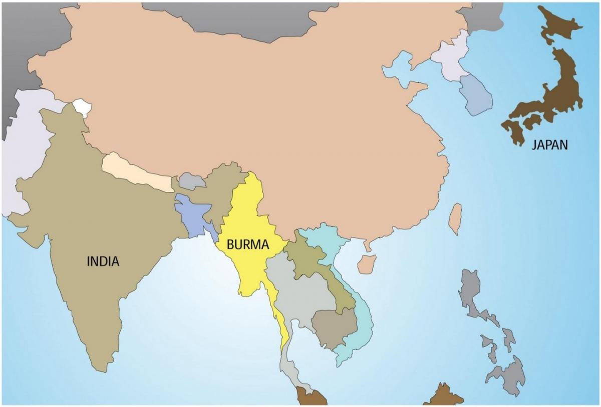म्यांमार में दुनिया के नक्शे