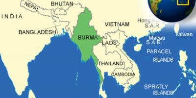 बर्मा या म्यांमार के नक्शे